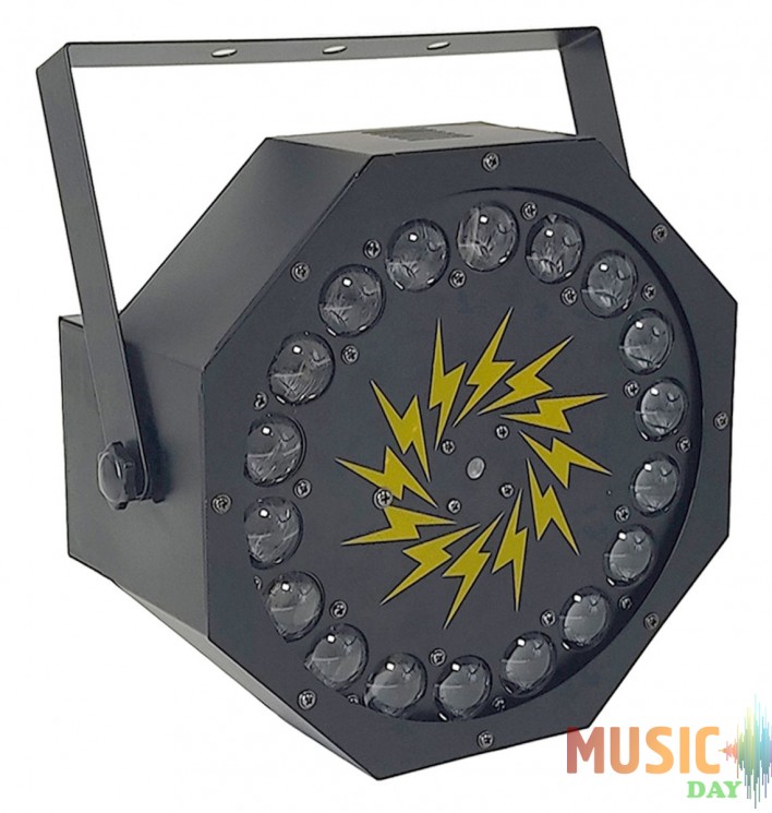 Led Star Cyclone Прибор светодиодный многолучевой дискотечный 3*9Вт RGB+зеленый лазер