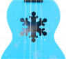Mahalo MD1SNBU Укулеле с чехлом, струны Aquila, цвет Glacier Blue, серия Snow