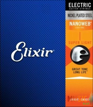 Elixir 12052 NanoWeb  струны для электрогитары Light 10-46